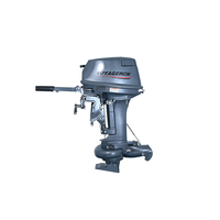 Motor tempel 2 tak 22.1KW 30HP 496cc poros pendek 424mm bertenaga dengan sistem pendingin air untuk perahu karet