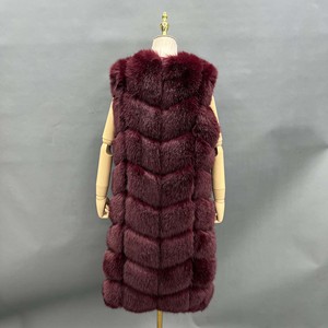<span class=keywords><strong>Gilet</strong></span> con giacca di <span class=keywords><strong>pelliccia</strong></span> sintetica nera invernale di lunga durata personalizzata - Product Image 6