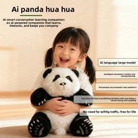 Peluche interactive éducative en fibre de polyester, saveur orchidée, adorable, connectée à l'IA et contrôlée par application, pour Panda de 5 mois