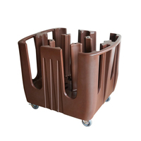 Chariot de service réglable pour la salle à manger avec roulettes, plateau de service mobile en plastique, chariot de cuisine, chariot à roulettes