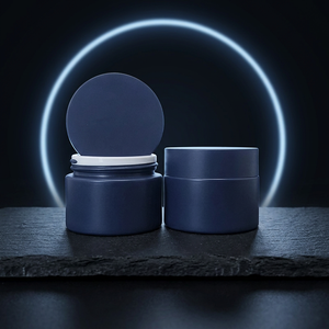 Customized Logo Matte Empty <b>Glass</b> Cosmetic Jar Lid Mini 15ml 20ml 30ml 50ml Face Cream Body Butter <b>Packaging</b> Plastic Screw Cap - Product Image 1