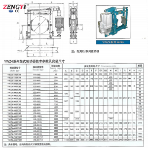 เบรกดรัม/ดิสก์ไฟฟ้า/ไฮดรอลิกและแม่เหล็กไฟฟ้า รุ่น YWZ/YWZ4/YWZ4B พร้อมตัวขับ/ก้าน<span class=keywords><strong>กระทุ้ง</strong></span> สำหรับเครน วินซ์ รอก - Product Image 2