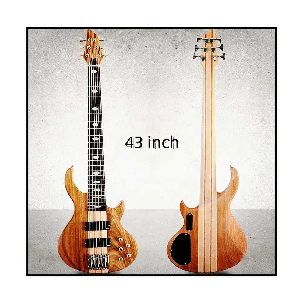 JELO CYD-1 guitare basse électrique 6 cordes 43 pouces Millettia Laurentii Okoume body manche de guitare en érable 24 frettes nickel