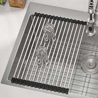 Évier de cuisine 32"x18" à encastrer, cuve simple rectangulaire, acier inoxydable brossé fait main 16 gauge, profondeur 10 pouces, installation facile