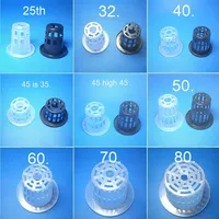 Pot en filet en plastique de 2 pouces hydroponique, tasse en filet, pots de pépinière en plastique