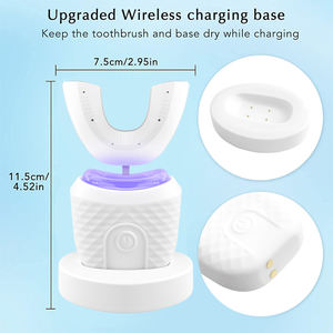 Brosse à dents électrique pour enfants à étiquette privée, brosse à dents automatique en forme de U à 360 degrés, poils en silicone DuPont, dureté IPX7 - Product Image 3
