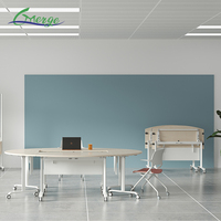 Table de formation pliante trapézoïdale moderne chaise de bureau pour la maison et l'école pour la salle de réunion conférence design de meubles élégants