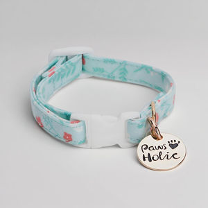 Collar de Perro de Algodón Moderno de Primera Calidad, Talla XS, Suave, Elegante, con Estampado de Lujo, Personalizado, Cómodo, Ajustable y Ecológico - Product Image 3