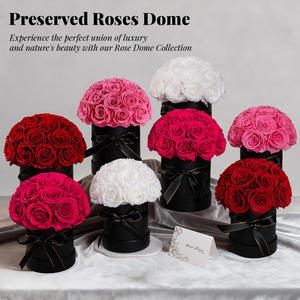 Cadeau personnalisé pour la Saint-Valentin et la fête des mères, roses éternelles stabilisées et préservées dans une boîte ronde - Product Image 5