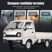 Voiture télécommandée de drift en plastique, véhicule urbain avec phares, jouet camion d'escalade pour enfants, modèle de véhicule 1/10