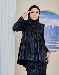 SIPO Eid nuevo diseño ropa islámica mujeres elegante dos piezas Top y falda conjunto gran oferta Malasia Indonesia musulmana Niñas Ropa - Product Image 4