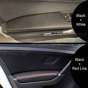 8 pièces de garnitures de protection en cuir microfibre pour poignées de porte et accoudoirs de voiture pour VW Golf 7 2014 2015 2016 2017 2018 - Product Image 4