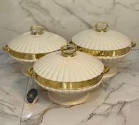 Lot de 3 marmites isothermes 2L, 2.3L, 2.8L avec intérieur en acier inoxydable, pour garder au chaud, ustensiles de cuisine domestiques pour l'Aïd, marché africain, Nigéria