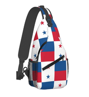 Sac bandoulière de haute qualité avec drapeau du Panama, logo personnalisé, sac de poitrine, sac à dos bandoulière, sac de voyage