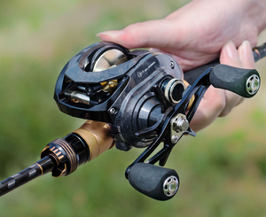 best chinese baitcasting reel PISCIFUN® Alijoz 300 Black and Red Low Profile – Trophy Cat Tackle distance casting Baitcasting Reels