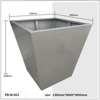 Jardinière d'angle galvanisée sur pied en métal, grande, personnalisée, minimaliste, pour fleurs et légumes, usage domestique