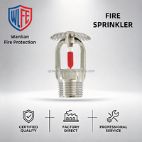 68 ℃   Kepala Sprinkler Api Tegak Standar Respon Cepat Bahan Stainless Steel untuk Sistem Perlindungan Kebakaran Otomatis