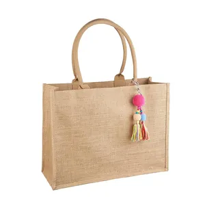 Premium Shopping pique-nique voyage plage demoiselles d'honneur grande capacité pliable étanche Jute sac à main pour les femmes