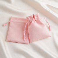 Pochette cadeau en daim personnalisée avec logo de marque, sac à cordon léger 8*10cm