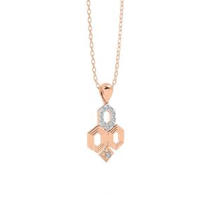 Zoe Hexagonal Diamond Fine Pendentif & Charm Striking Rose Gold Design par Stonewels - Product Image 2
