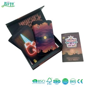 Baraja de Cartas del <span class=keywords><strong>Tarot</strong></span> con Borde Negro Personalizado, Caja Magnética de Lujo y Guía, Impresión con Tinta de Alta Calidad, Cartas del Oráculo con Borde Dorado Antiadherente - Product Image 1