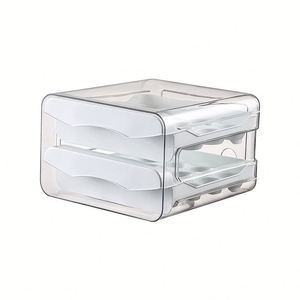 Drawer Style PET Egg Storage <b>Container</b> 32 Lattice Food Safe <b>Refrigerator</b> Organizer for Home Kitchen Egg Storage Daily Use - Product Image 3