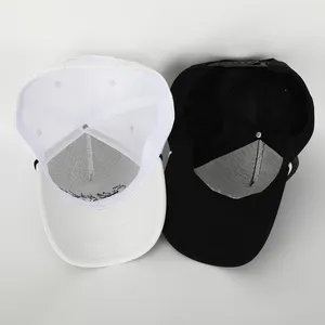 Chapeau de corde de golf pour hommes et femmes, concevez votre propre logo de broderie personnalisé, 5 panneaux, casquette de sport de course à pied, chapeau de corde de golf blanc en nylon