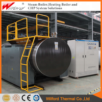 Harga Pabrik WILFORD Boiler Air Panas Bertekanan Horizontal Industri WDR dengan Kontrol PLC, Sistem Wet Back Tiga Jalur, Efisiensi 92%