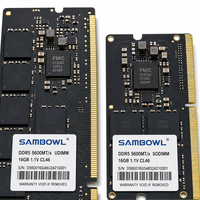 Memori DDR5 Daya Rendah 1.1V 8GB 16GB 5600MHz Modul RAM SODIMM Notebook