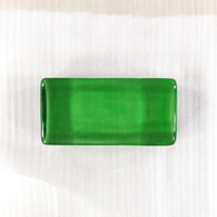 Brique de verre rectangulaire verte 200*100*50mm, bloc de verre thermofusible pour salle de bain, hôtel, hall - Vente chaude