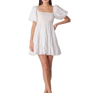 2023การออกแบบใหม่ความรู้สึกนิชไขมันขนาดใหญ่อ่อนโยนอากาศที่มีคุณภาพชุดฤดูร้อนแสดงบางคนชุดพัฟ - Product Image 1