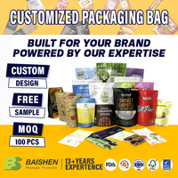 Gedroogd fruit verpakkingen op maat bedrukt vochtbestendig staande pouch food grade hersluitbare zip doypack voor huisdierenvoer & sushi