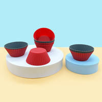 Moule à gâteau en silicone, moule à muffins, moule à tartelettes aux œufs, moule à gâteau de riz, résistant au four, forme ronde