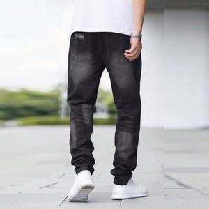 กางเกงยีนส์ทรงตรงแฟชั่นผู้ชาย ผ้ายืด ทรงสลิม ทันสมัย ลายพิมพ์ กางเกงเดนิมทรงหลวม สไตล์สตรีท กางเกงคาร์โก้สำหรับเด็กผู้ชาย - Product Image 3