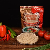 Nouvelles Nouilles de Riz Séchées en Gros de l'Usine, Pâtes de Riz Pur, Spaghetti de Riz, Macaroni de Riz Court en Sac, Certifiées HACCP, Diamètre 4mm