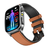 Montre connectée pour homme E810, tracker d'activité physique, grand écran de 1,95 pouce, ECG, surveillance de la température corporelle, étanche IP68