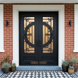 Portes <span class=keywords><strong>sur</strong></span> <span class=keywords><strong>mesure</strong></span> haut de gamme abordables, spécifiquement conçues pour le marché nord-américain, <span class=keywords><strong>porte</strong></span> <span class=keywords><strong>d</strong></span>'<span class=keywords><strong>entrée</strong></span> de sécurité en fer chinois de qualité NFRC - Product Image 5