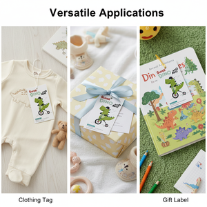 ป้ายแขวนรองเท้ารูปสี่เหลี่ยมผืนผ้าทำจากกระดาษฝ้าย ป้ายแขวนแบบใส ป้ายแขวนเชือกปอกระเจา - Product Image 5