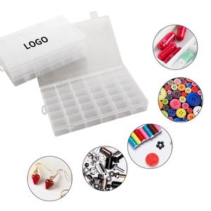 Custom Clear Plastic Storage Box Portable 36 Compartments Transparent PP Jewelry Box with Lid - Product Image 3