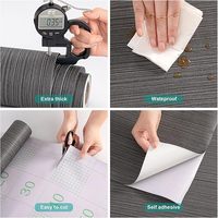 Papier peint texturé en lin, imperméable, écologique, antidérapant, installation facile en DIY, design moderne, pour la maison, le commerce, la chambre, l'hôpital