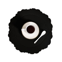 Set de table rond moderne en PU de style européen, durable, diamètre 38 cm, anti-chaleur, antidérapant, lavable, pour la maison, l'hôtel et le restaurant