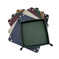 PU cuir d'Epsom pliable plateau chambre bureau service organisateur stockage table fourre-tout bijoux Faux organisateur clés dés plateaux