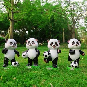 बड़े पैमाने पर आउटडोर कार्टून पांडा मूर्तिकला किंडरगार्टन सुंदर स्पॉट लॉन परिदृश्य स्केच गार्डन सजावट गहने - Product Image 6