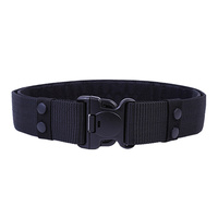 Ceinture Tactique Molle en Nylon Oxford Noire pour Homme avec Boucle en Plastique, Équipement de Défense Personnelle de Sécurité