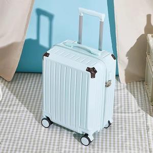 <b>Small</b> Carry-On Suitcase 18 20 Inch Lightweight Universal <b>Wheel</b> Luggage With Lock For Travel Unisex Solid Color - Product Image 4