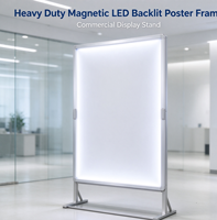 Stand d'affichage lumineux modulaire SEG 120x200cm, assemblage rapide sans outils pour exposition