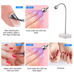 Metal UV Nail Lamp <b>with</b> Storage Table 60s <b>Timer</b> Quick Dry Gel Polish Curing <b>Light</b> for Manicure - Product Image 4