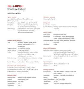 Analizador Bioquímico Veterinario Totalmente Automático Mindray BS-240, Analizador de Química Veterinaria en Oferta para Clínica Veterinaria - Product Image 6