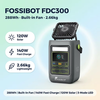 Station d'alimentation portable FDC300 Mini 288Wh LiFePO4 avec double port USB bidirectionnel 140W pour ordinateur portable, appareil photo, drone, camping
