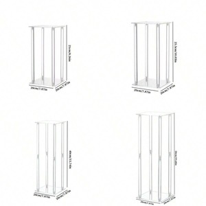 Giá đỡ hoa hình vuông bằng acrylic trong suốt, giá đỡ bánh cưới, giá trưng bày hiện đại, đạo cụ tăng chiều cao, đồ trang trí nhà cửa, giá để cây - Product Image 5